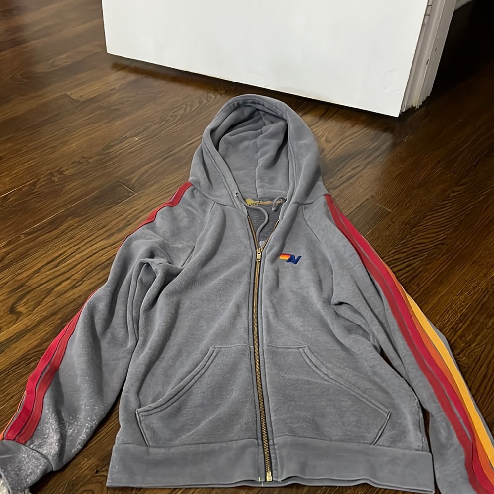 Aviator Nation zip up hooded sweatshirt